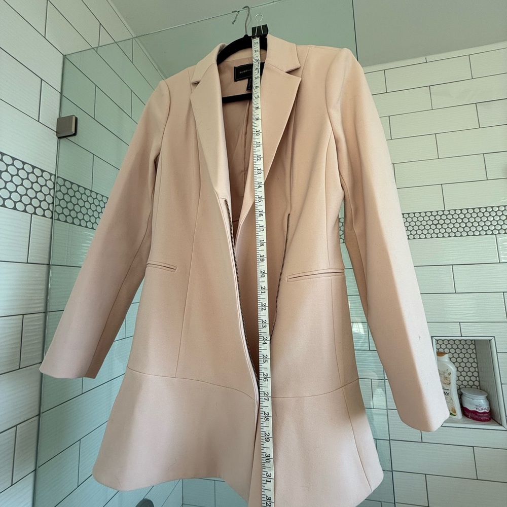 BCBGMaxAzria Blush Long Sleeve Tailored Coat